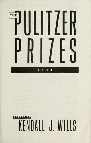 The Pulitzer Prizes, 1988 (Pulitzer Prizes, 1988)
