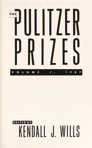 The Pulitzer Prizes, 1987 (Pulitzer Prizes)