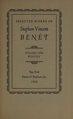 Selected works of Stephen Vincent Benét